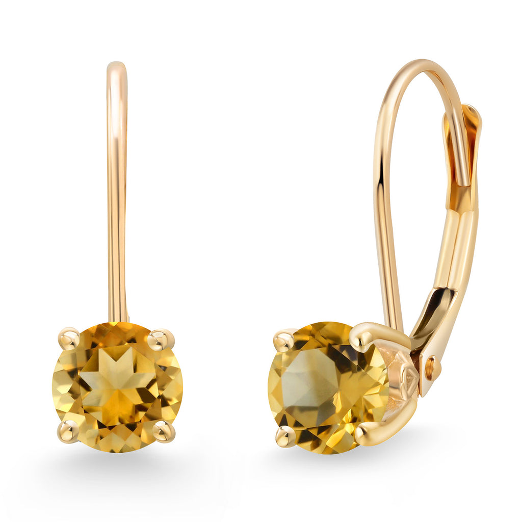 Citrine - November_Earrings in 14K Yellow Gold