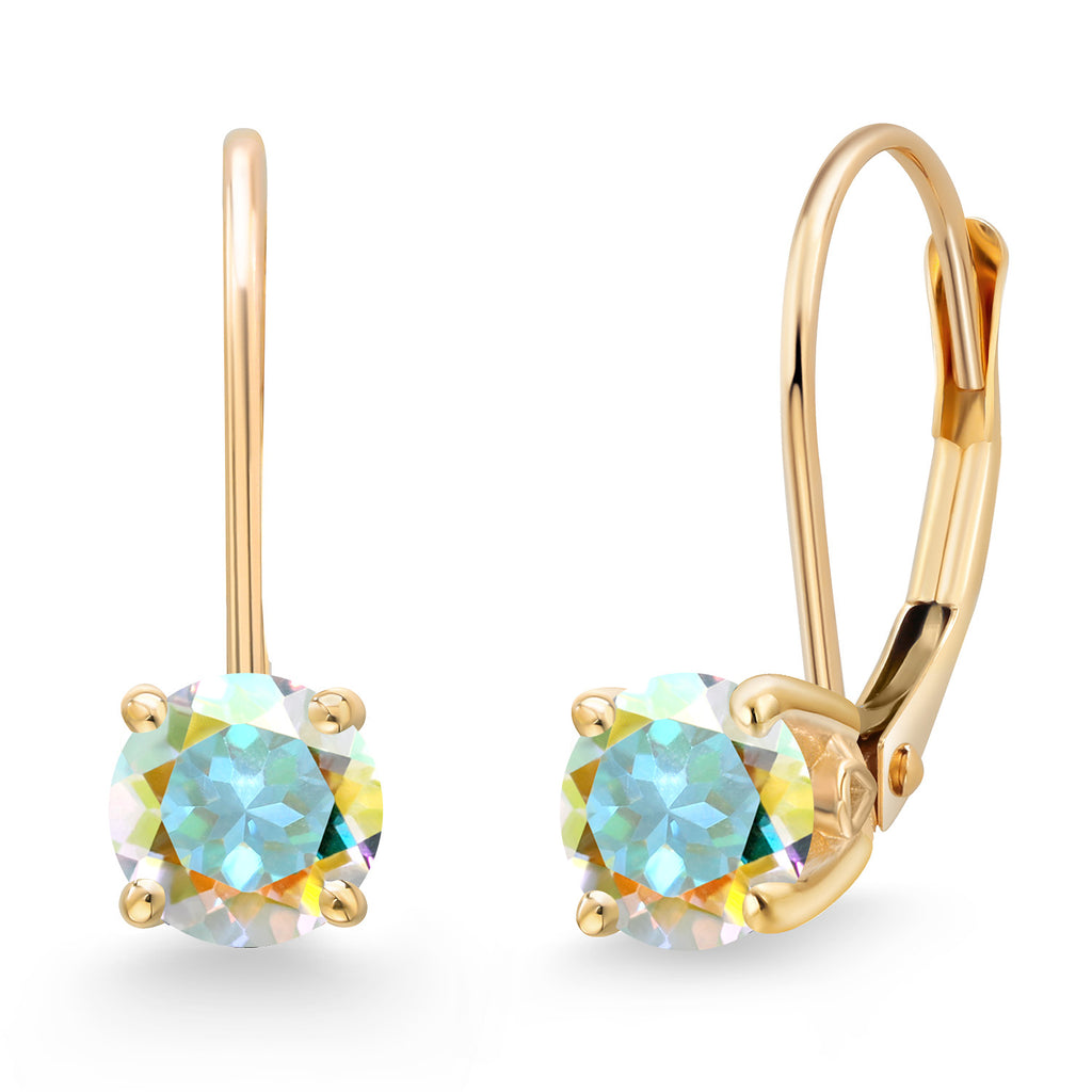 Mercury Mist Mystic Topaz_Earrings in 14K Yellow Gold