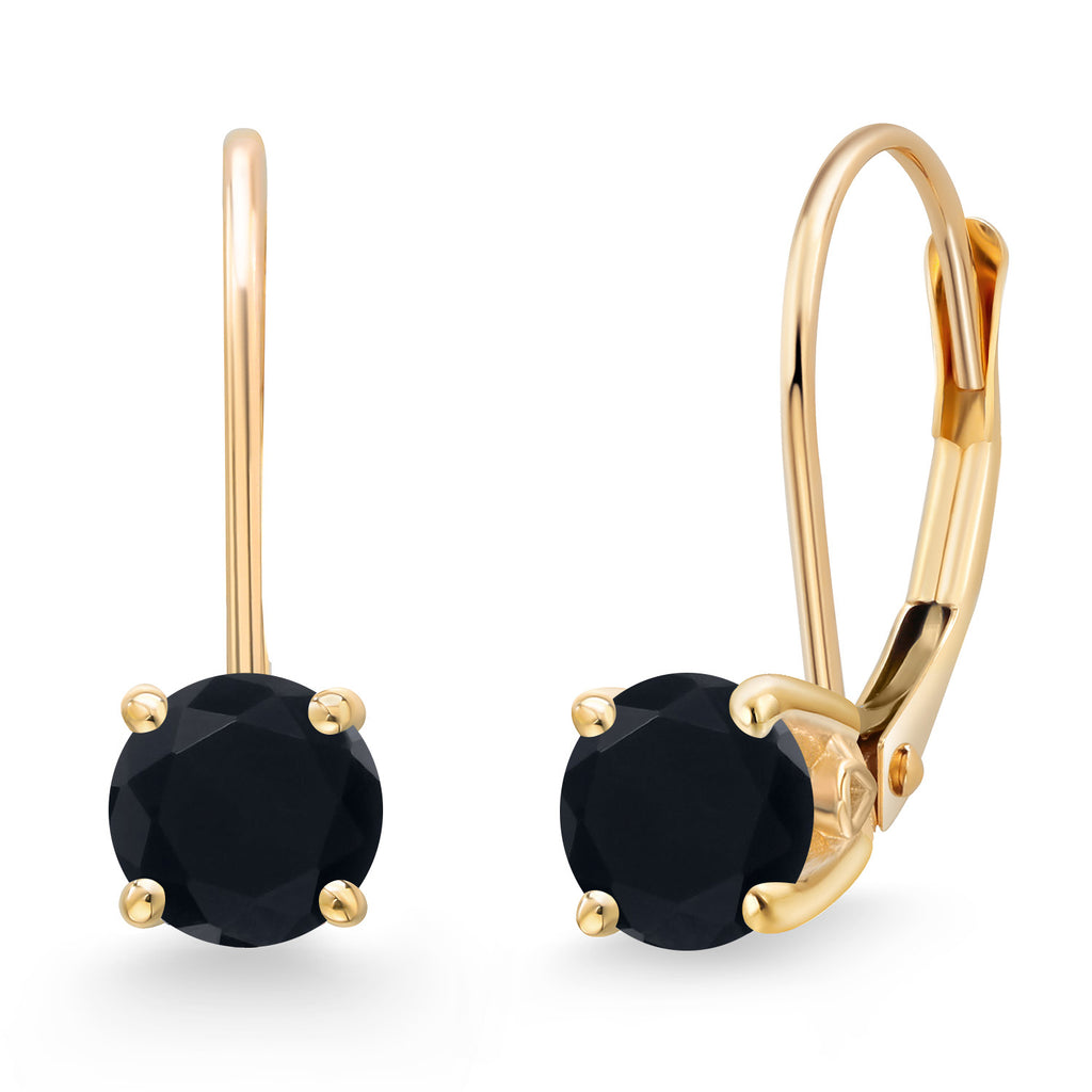 Onyx - December_Earrings in 14K Yellow Gold