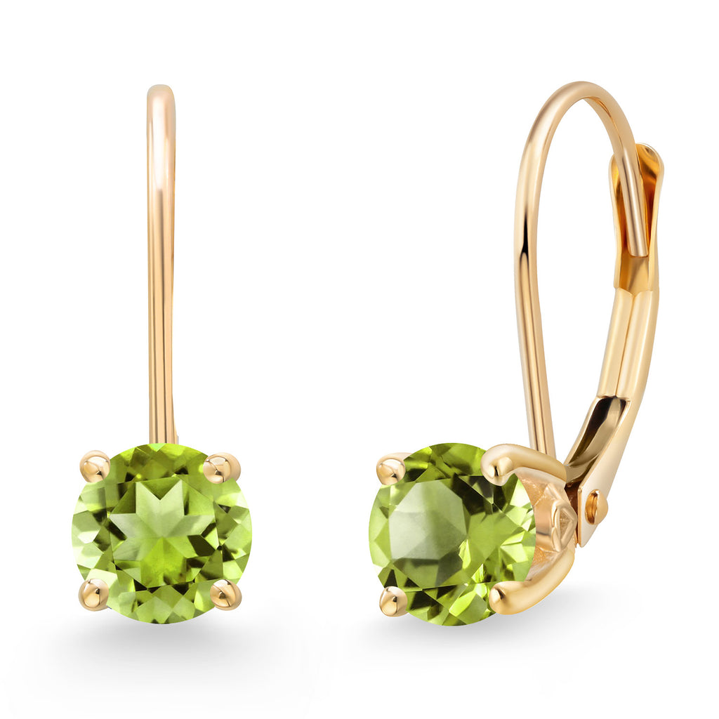 Peridot - August_Earrings in 14K Yellow Gold