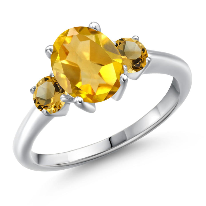 Citrine - November_5_Ring in 925 Sterling Silver