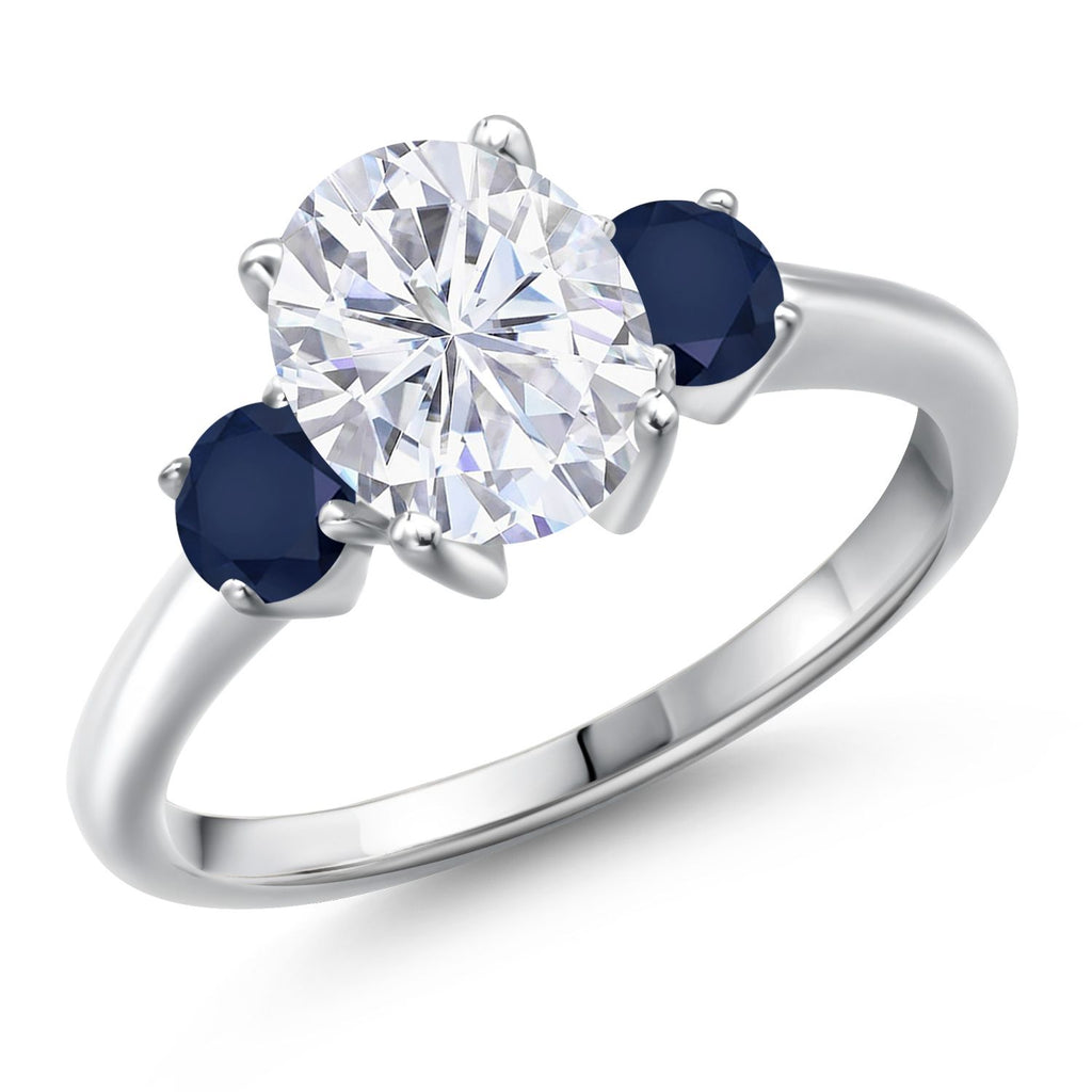 White Moissanite - April_9_Ring in 925 Sterling Silver