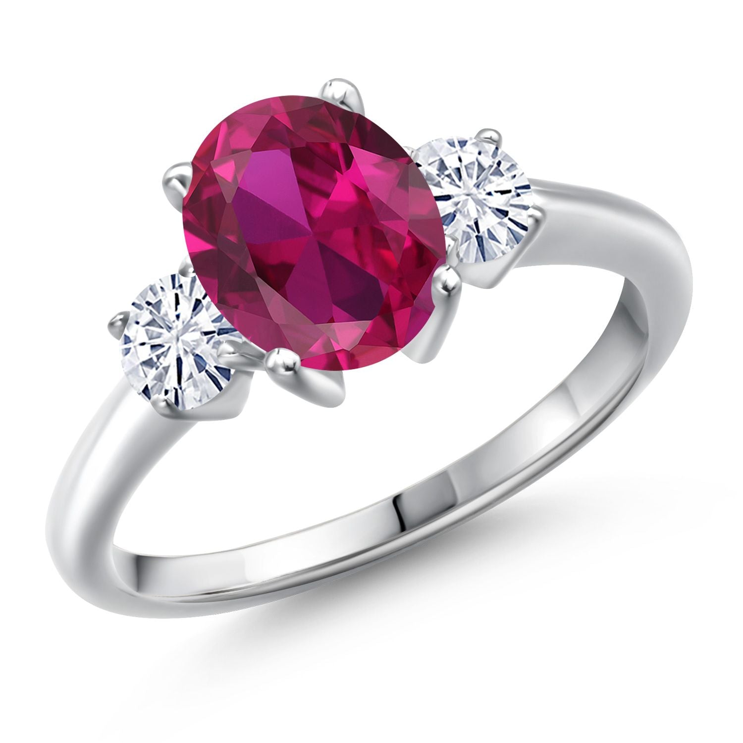 Created Ruby - July_9_Ring in 925 Sterling Silver