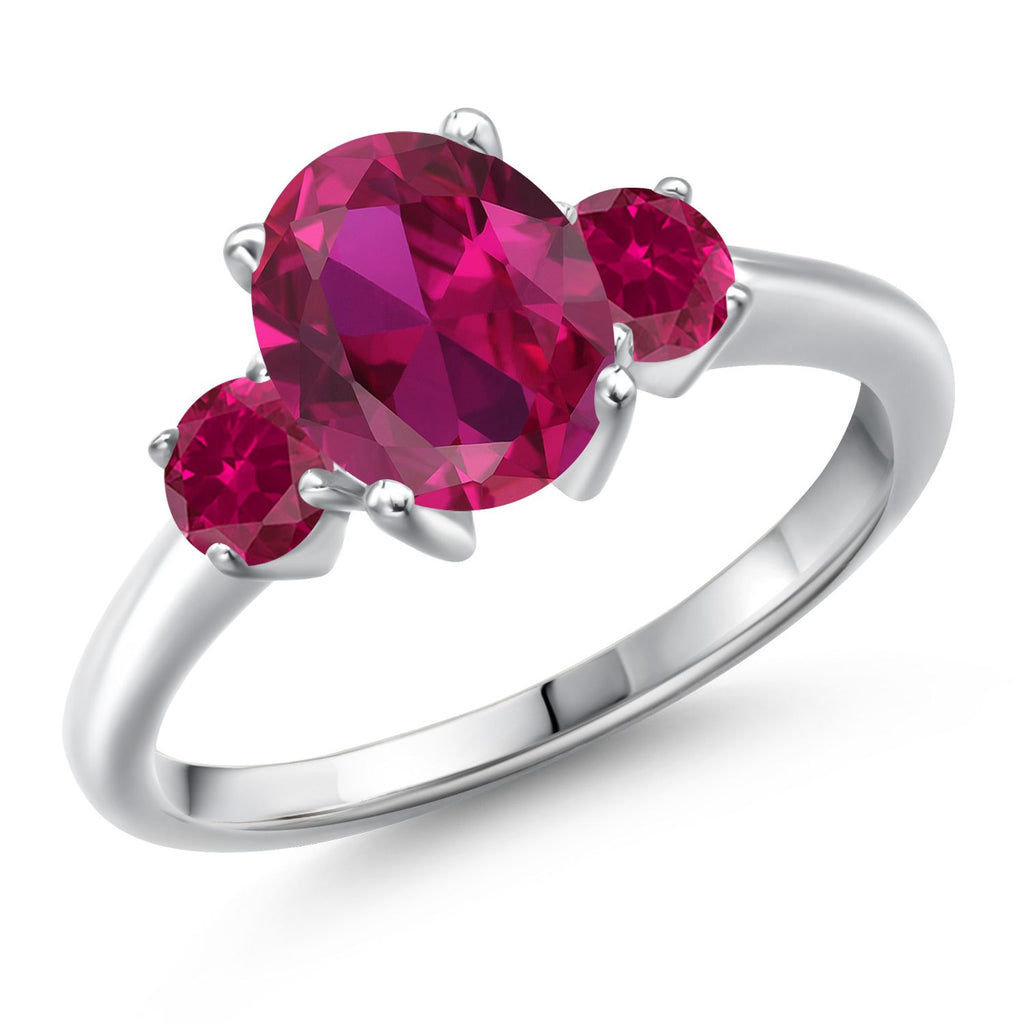 Created Ruby - July_7_Ring in 925 Sterling Silver