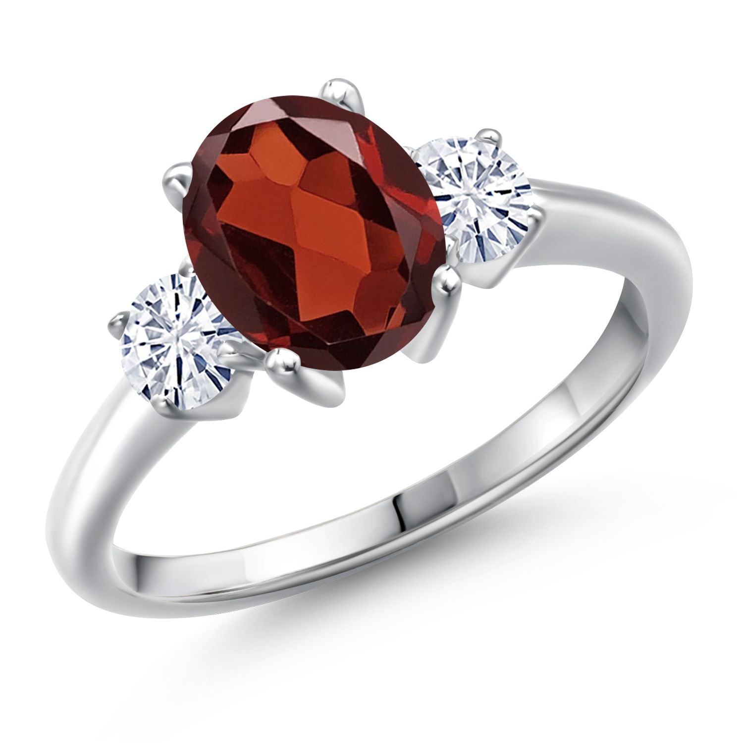 Garnet - January_9_Ring in 925 Sterling Silver
