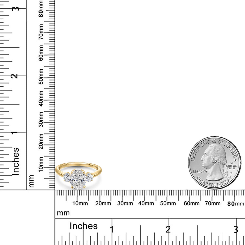 Ring in 925 Yellow Gold Plated Silver