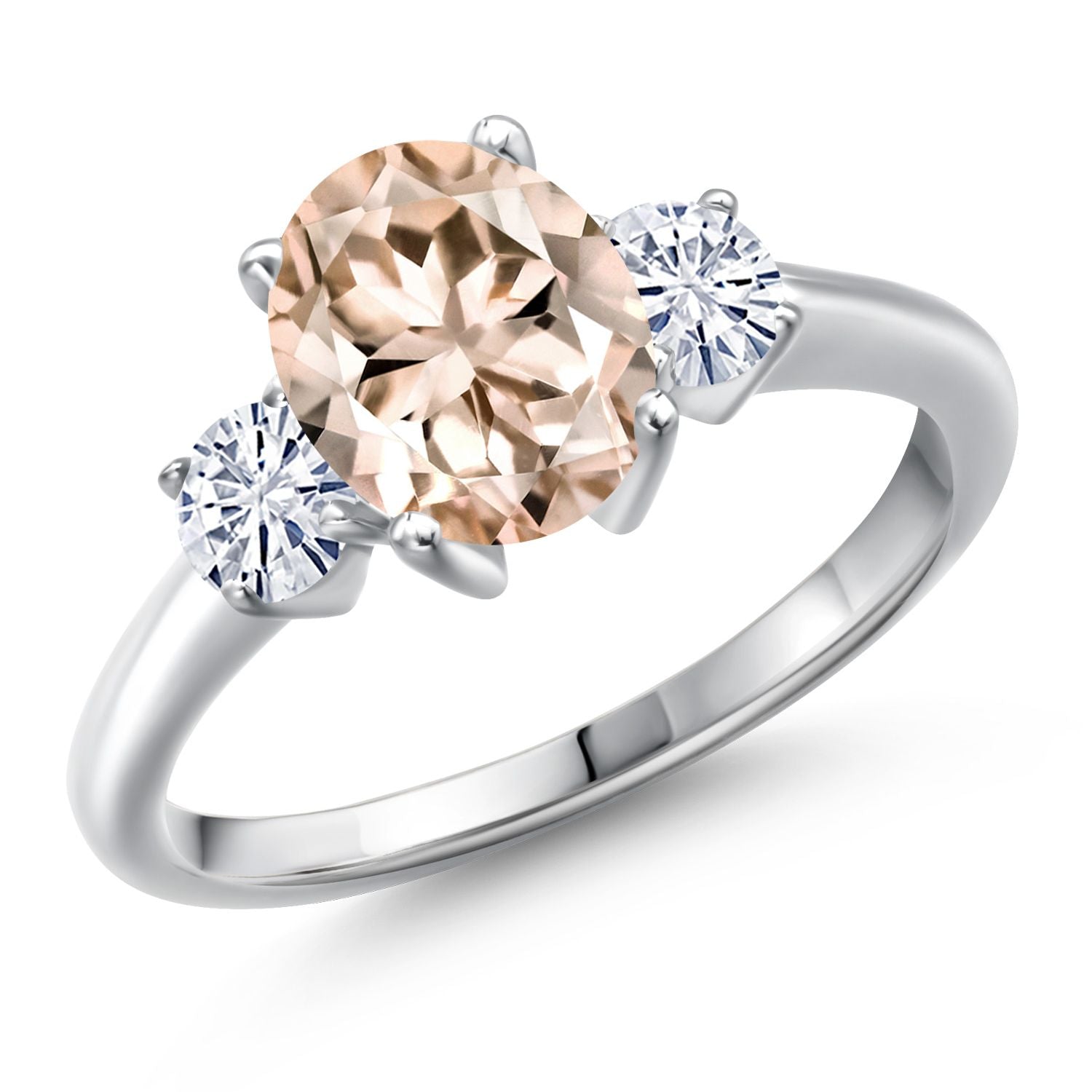 Morganite - October_5_Ring in 925 Sterling Silver