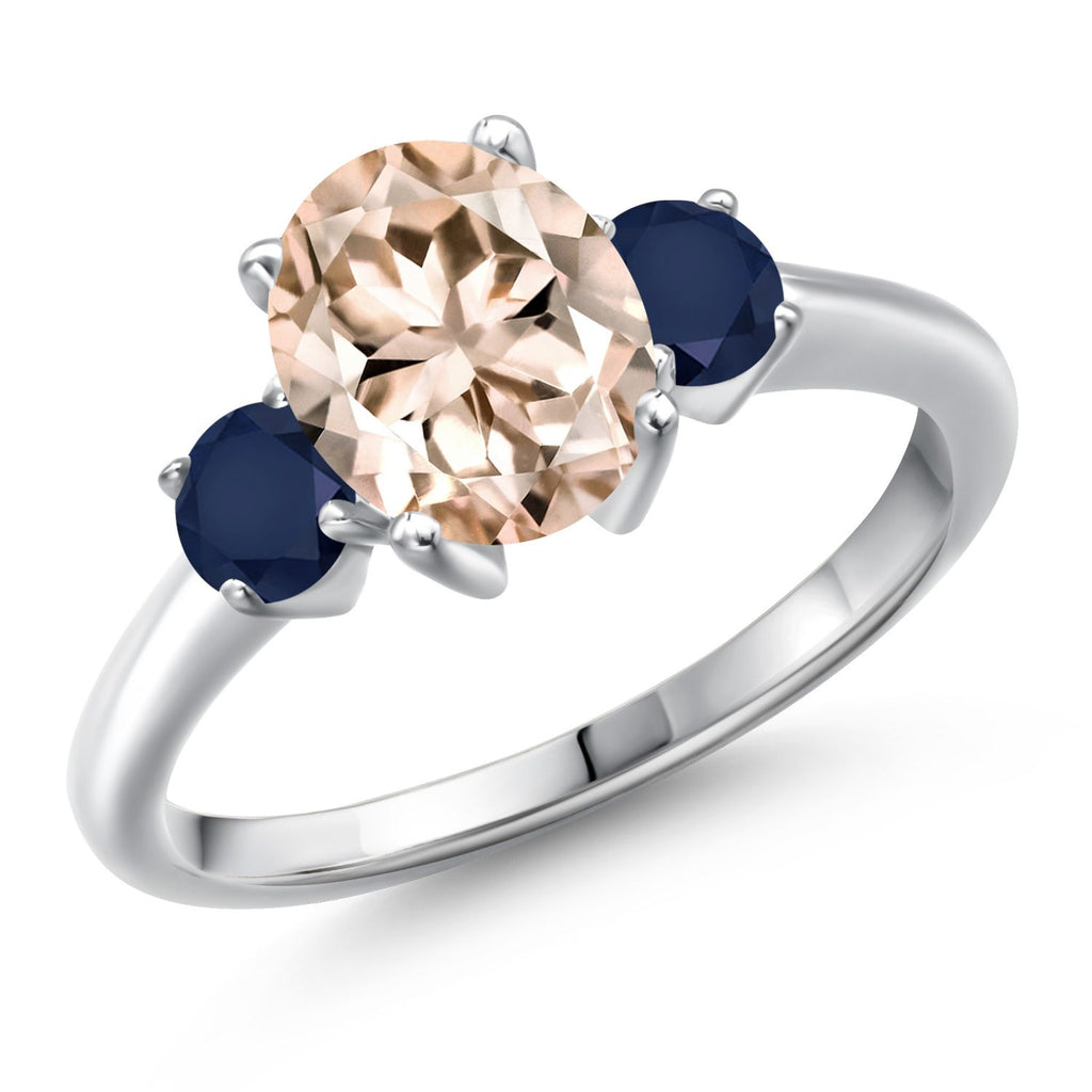Morganite - October_8_Ring in 925 Sterling Silver