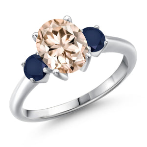Morganite - October_6_Ring in 925 Sterling Silver