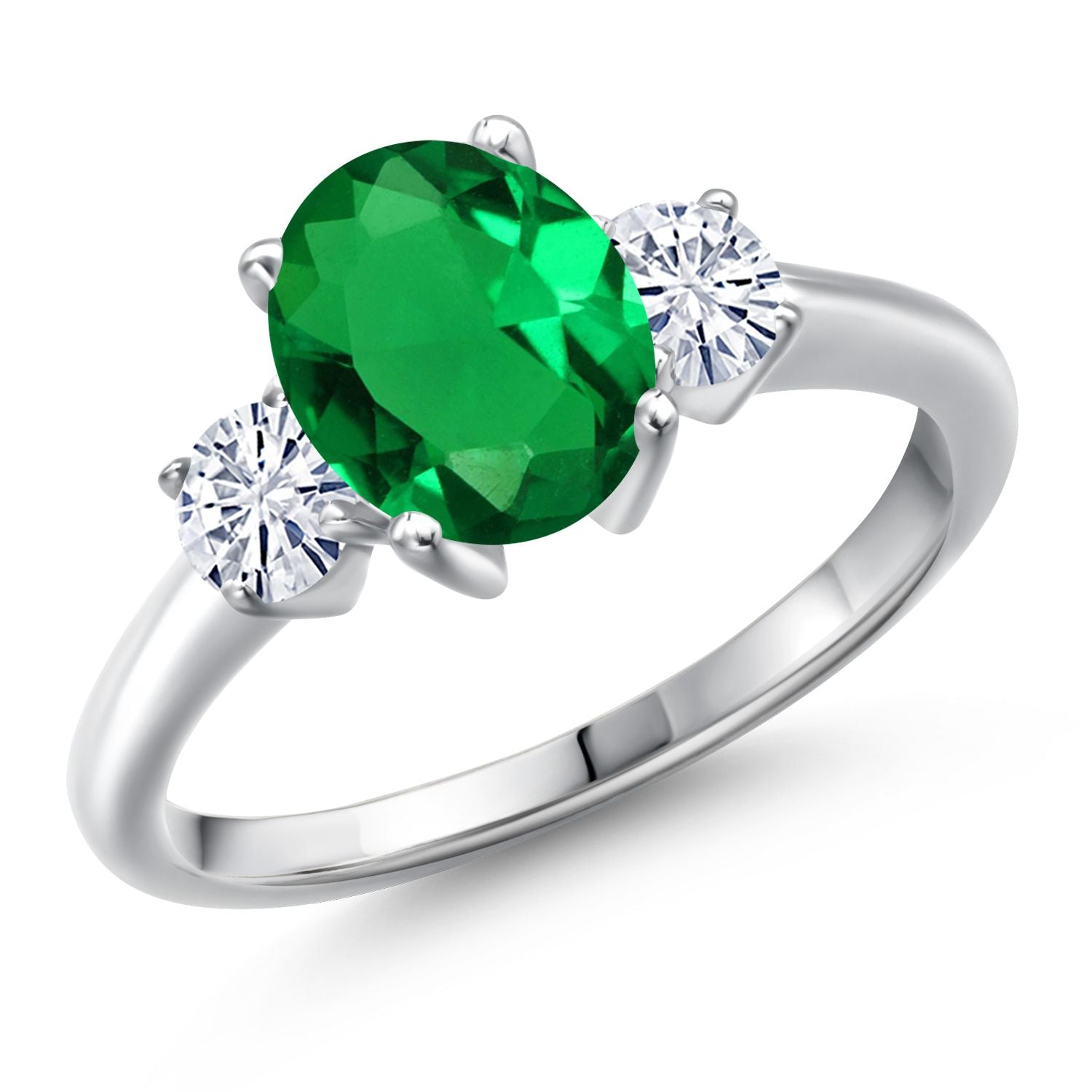 Nano Emerald - May_7_Ring in 925 Sterling Silver