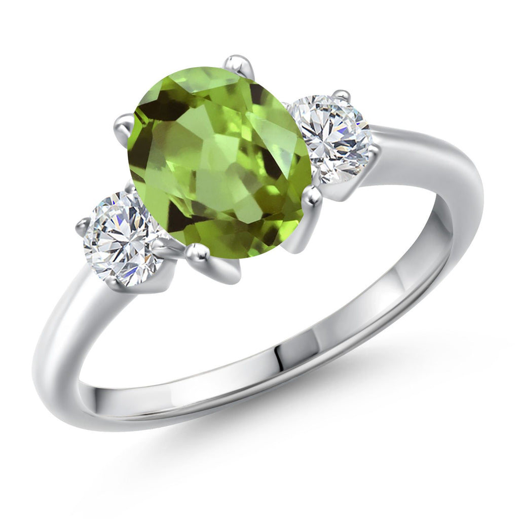 Peridot - August_8_Ring in 925 Sterling Silver