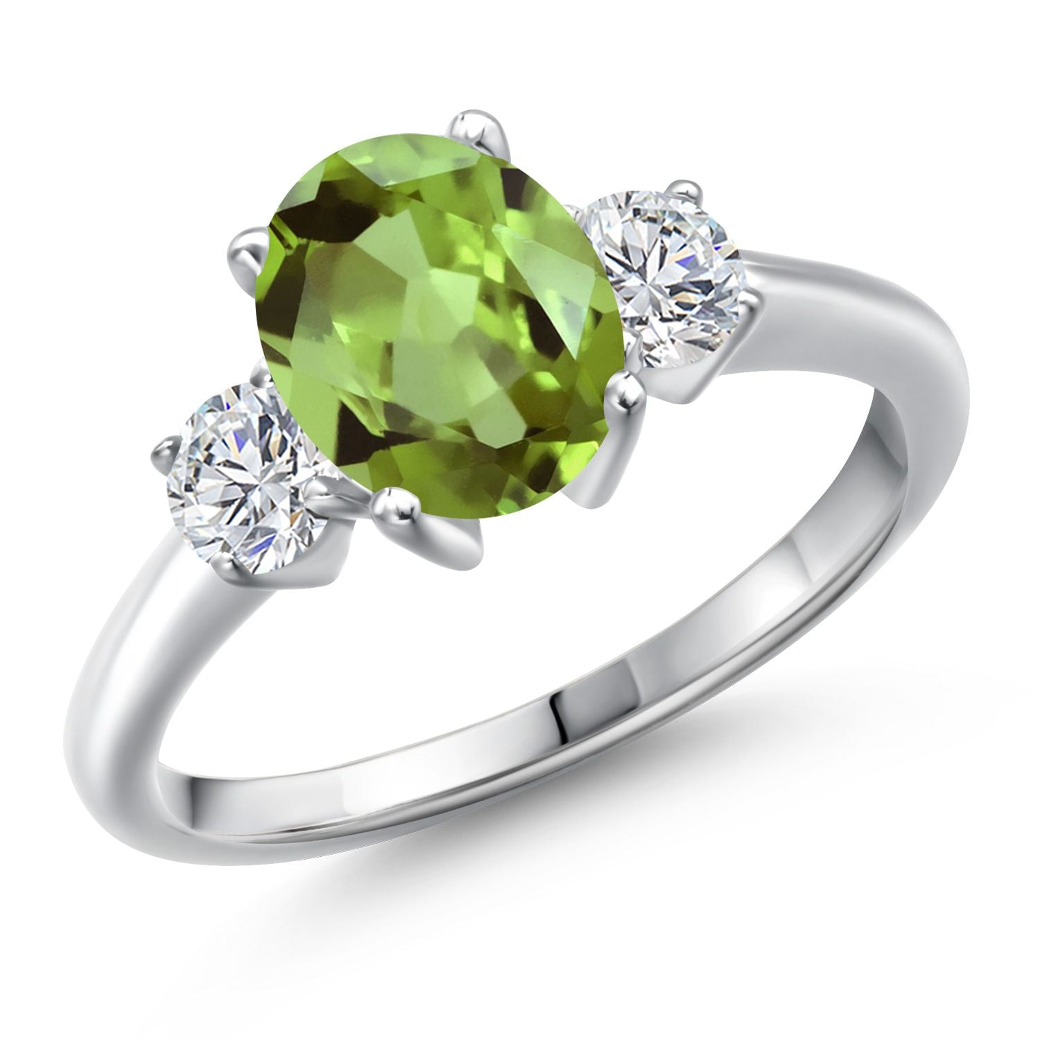 Peridot - August_7_Ring in 925 Sterling Silver