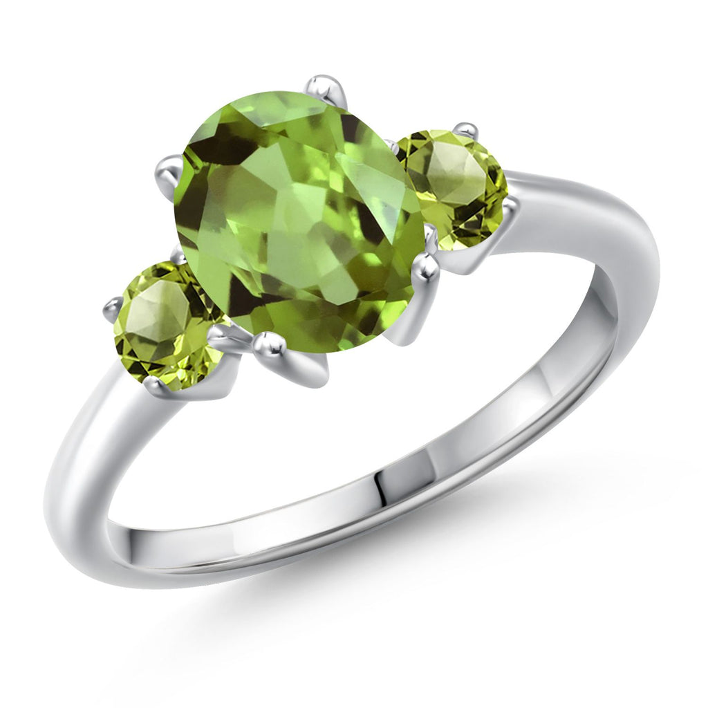 Peridot - August_9_Ring in 925 Sterling Silver