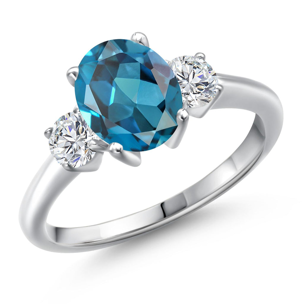 London Blue Topaz - November_5_Ring in 925 Sterling Silver