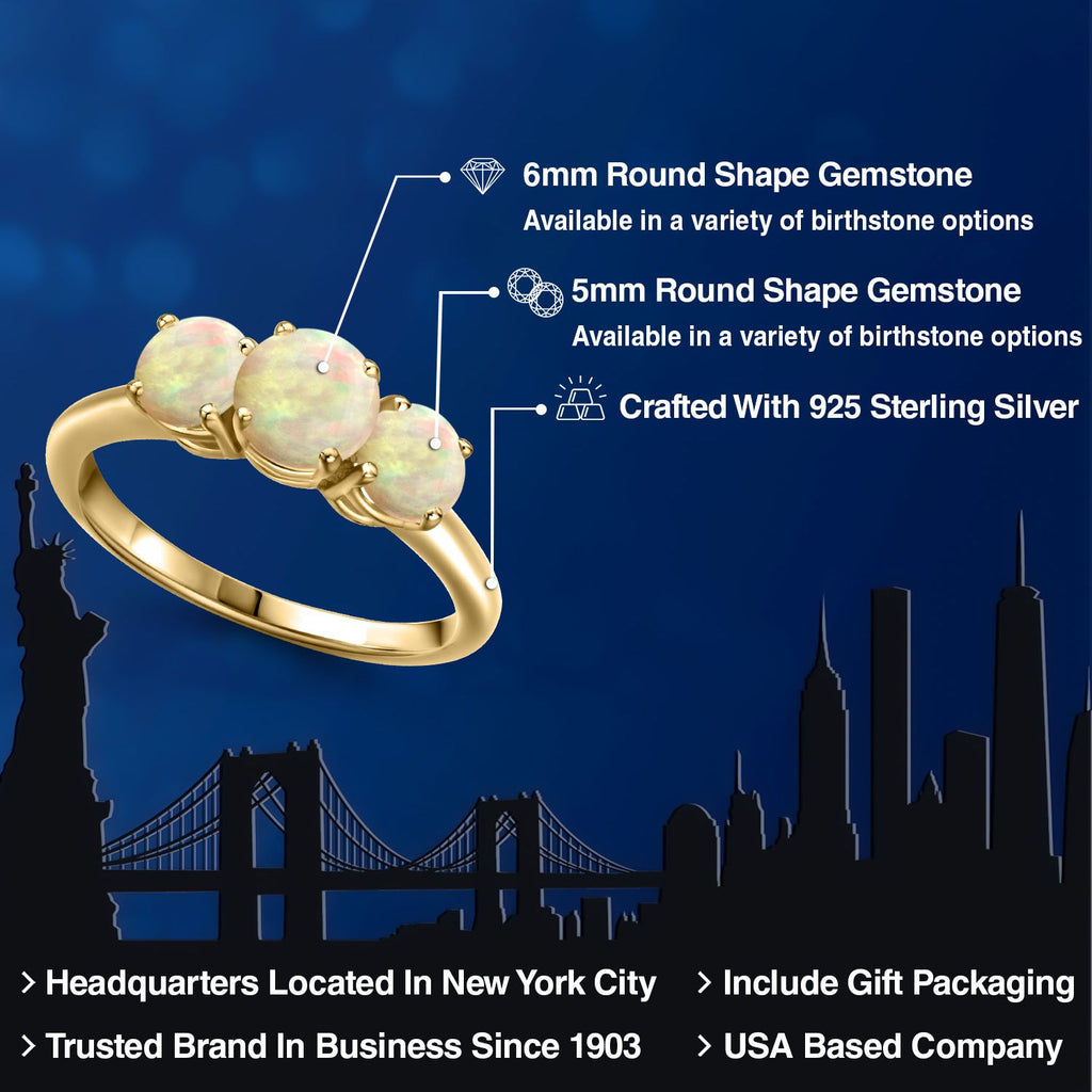 Ring in 925 Yellow Gold Plated Silver