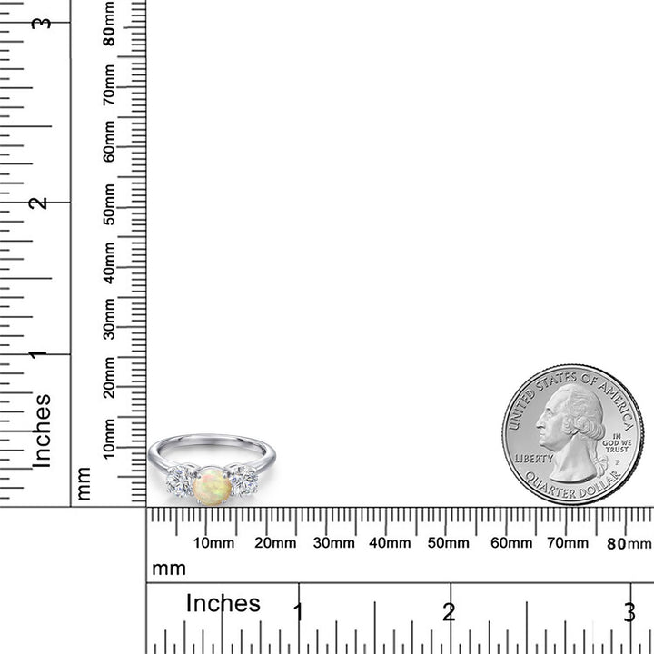 Ethiopian Opal-Cabochon - October_5_Ring in 925 Sterling Silver
