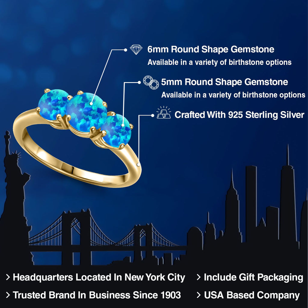 Ring in 925 Yellow Gold Plated Silver