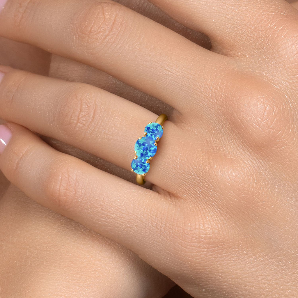 Ring in 925 Yellow Gold Plated Silver