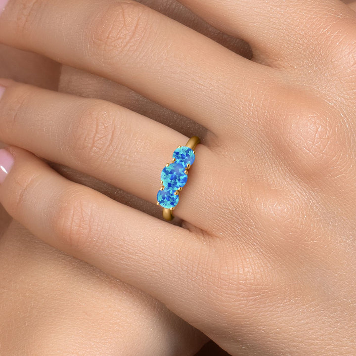 Ring in 925 Yellow Gold Plated Silver