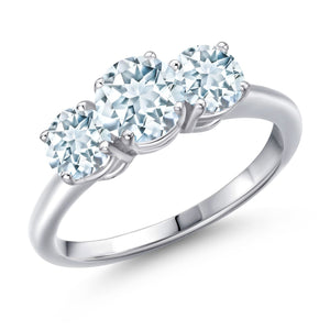 Aquamarine - March_5_Ring in 925 Sterling Silver