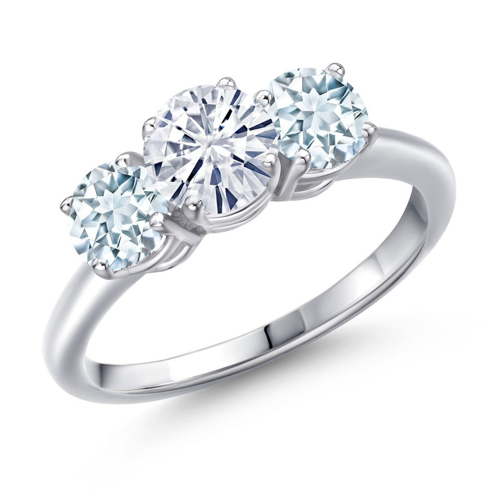 Aquamarine - March_6_Ring in 925 Sterling Silver