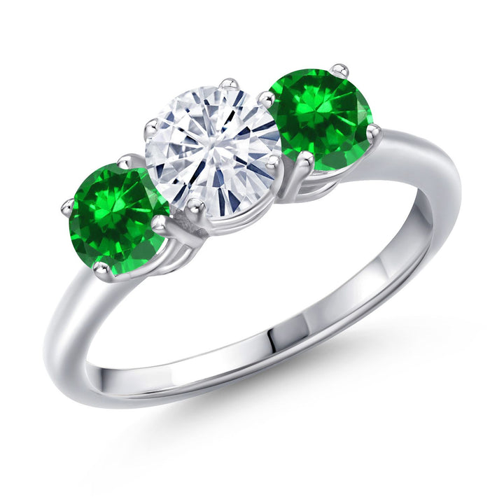 Created Emerald - May_5_Ring in 925 Sterling Silver