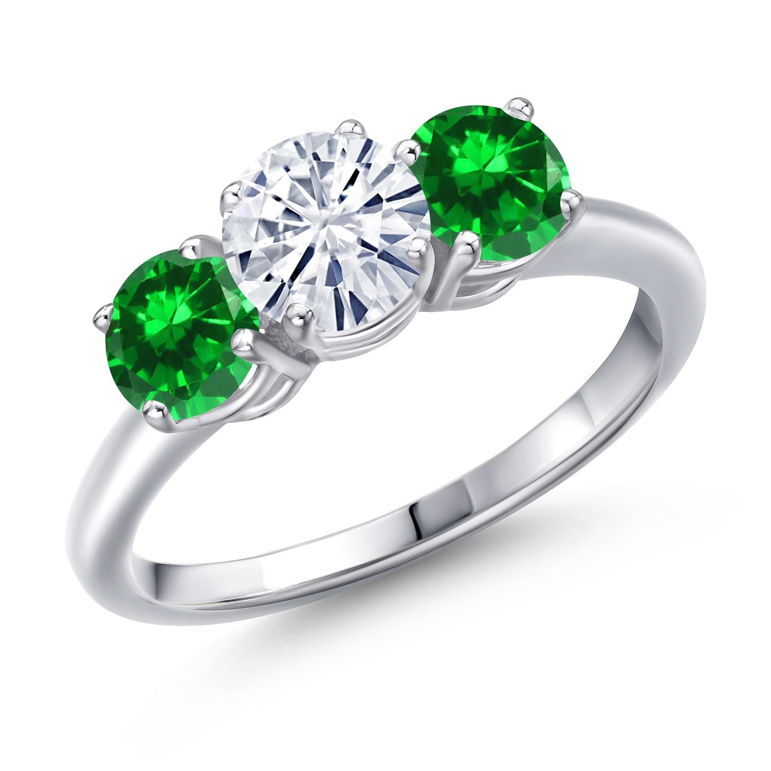 Created Emerald - May_9_Ring in 925 Sterling Silver