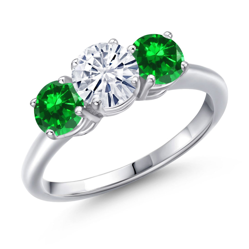 Created Emerald - May_6_Ring in 925 Sterling Silver