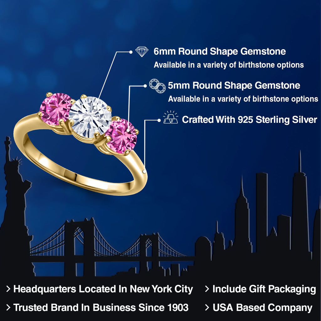 Ring in 925 Yellow Gold Plated Silver