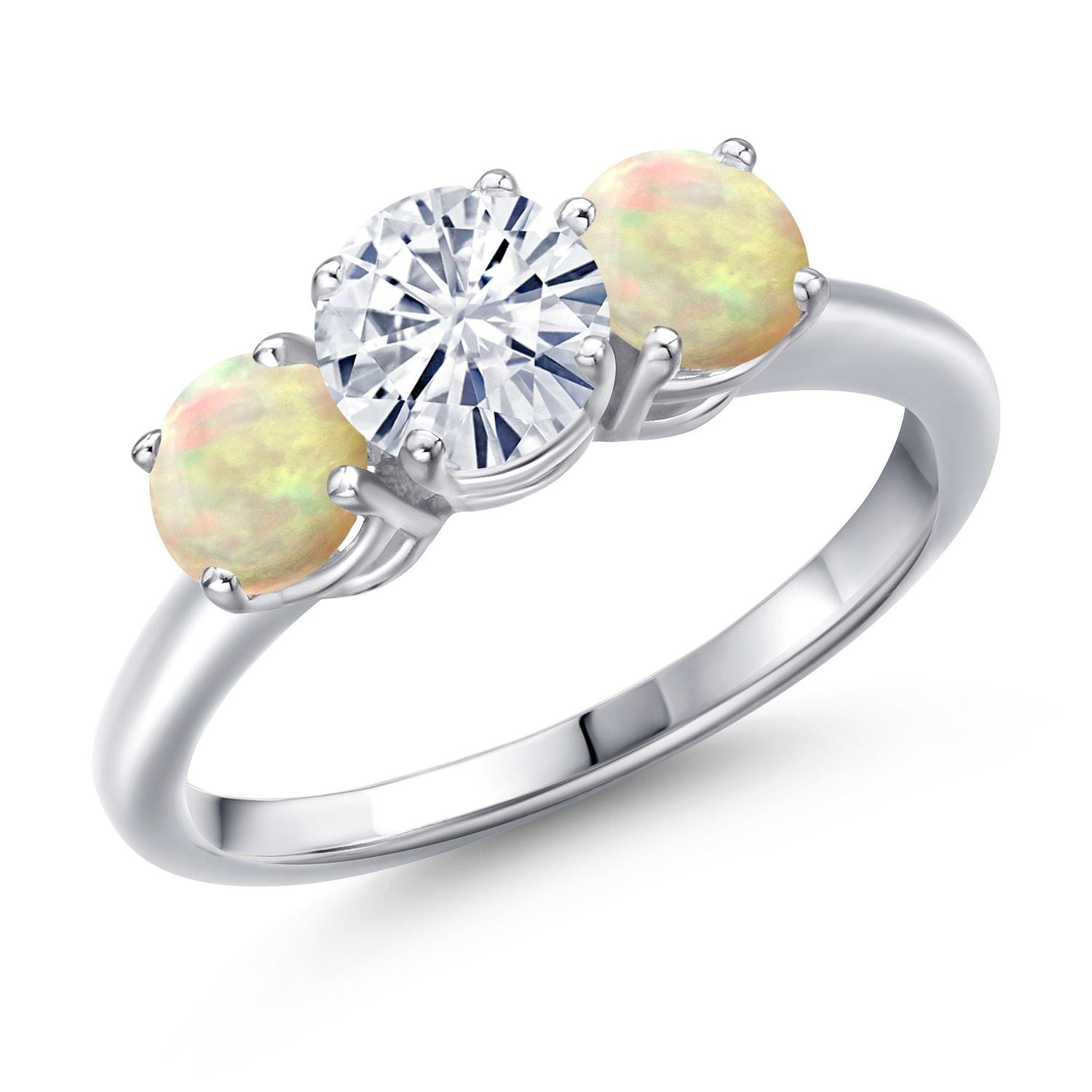 Ethiopian Opal-Cabochon - October_5_Ring in 925 Sterling Silver