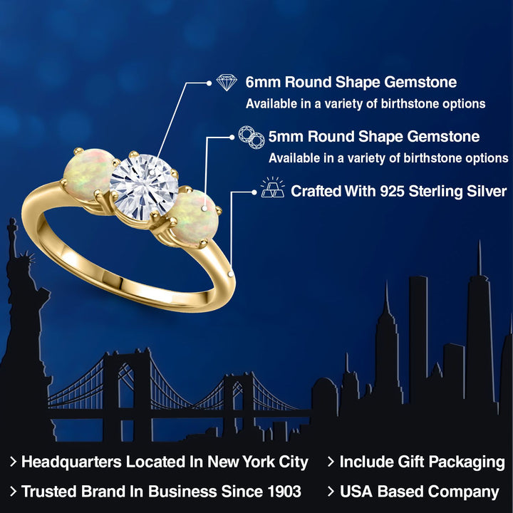Ring in 925 Yellow Gold Plated Silver