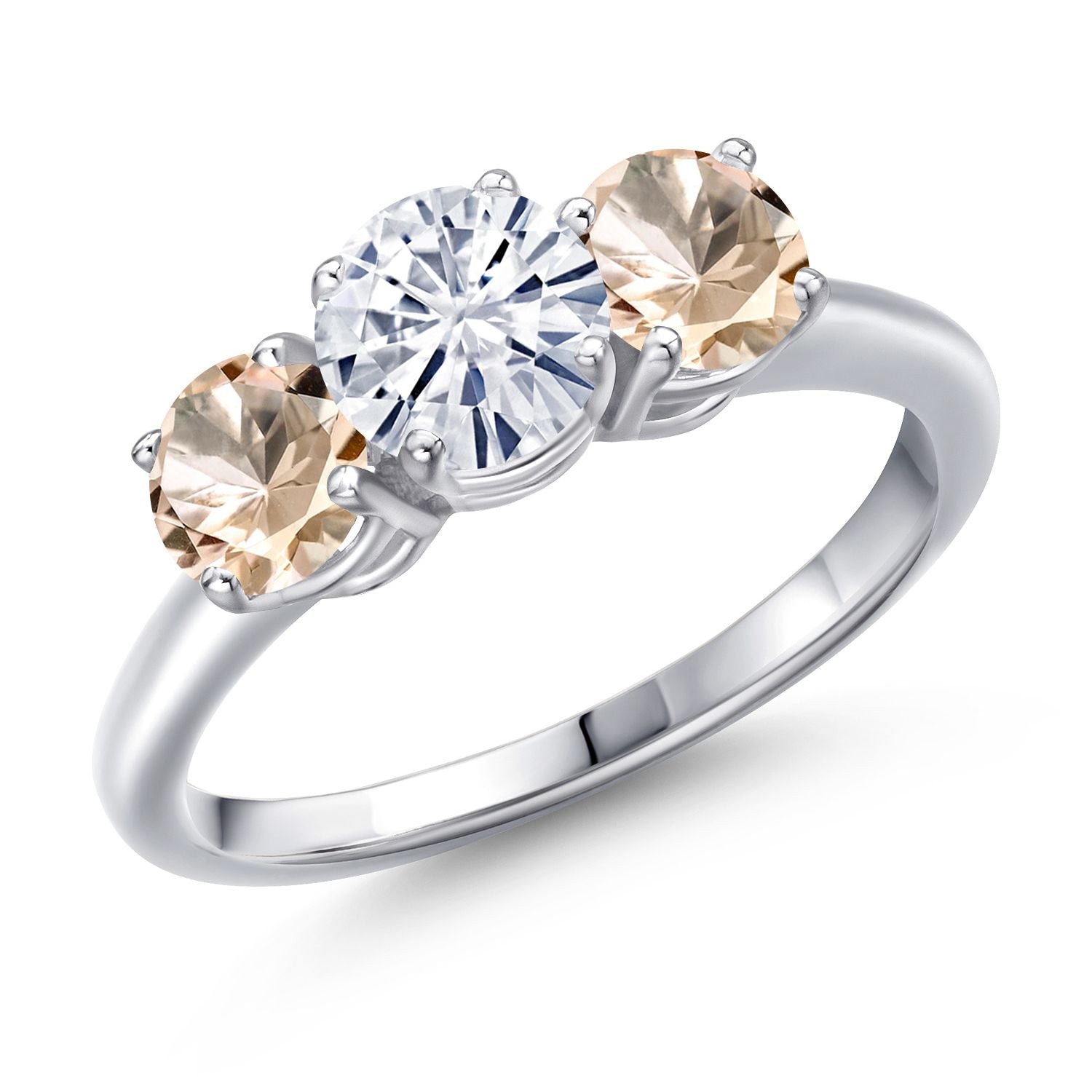 Morganite - October_8_Ring in 925 Sterling Silver