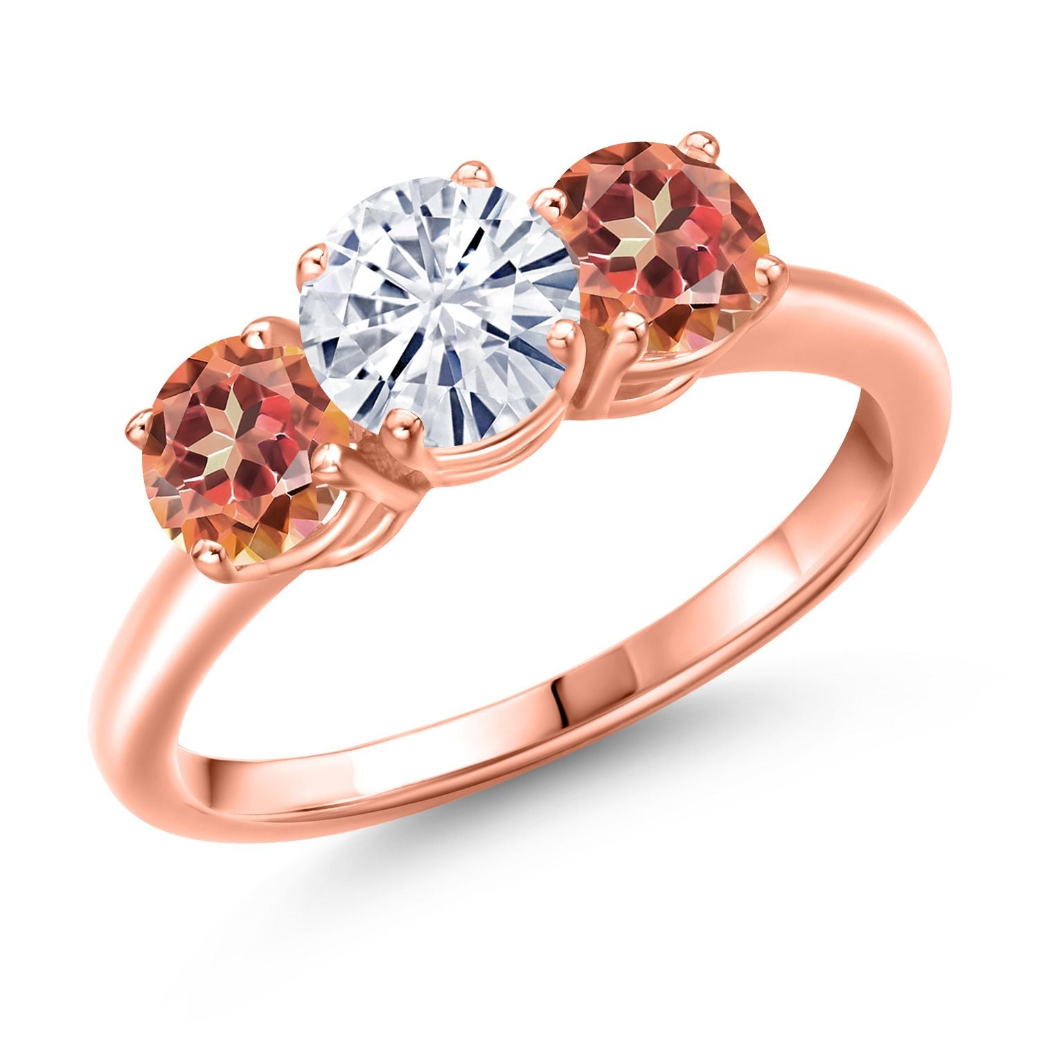 Ecstasy Mystic Topaz_8_Ring in 925 Rose Gold Plated Silver