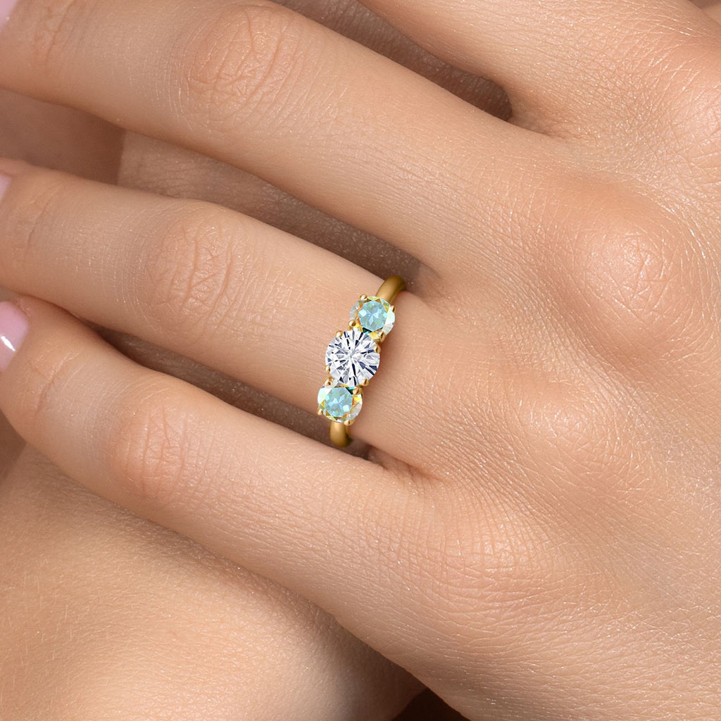 Ring in 925 Yellow Gold Plated Silver