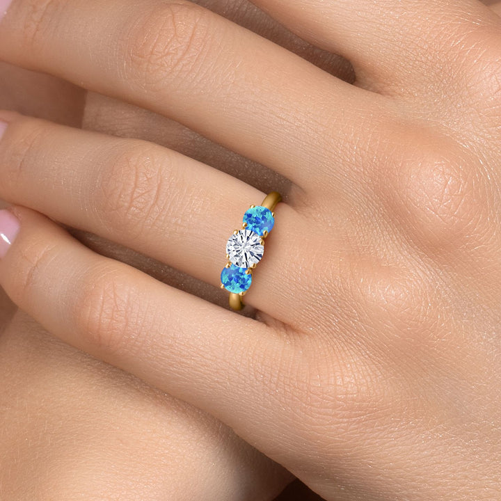 Ring in 925 Yellow Gold Plated Silver