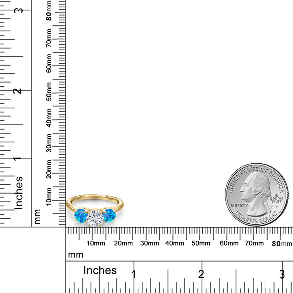 Ring in 925 Yellow Gold Plated Silver