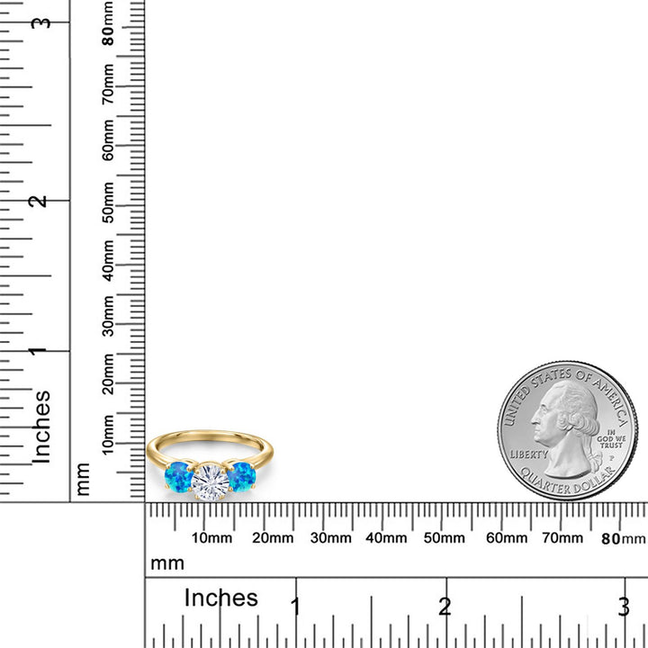 Ring in 925 Yellow Gold Plated Silver