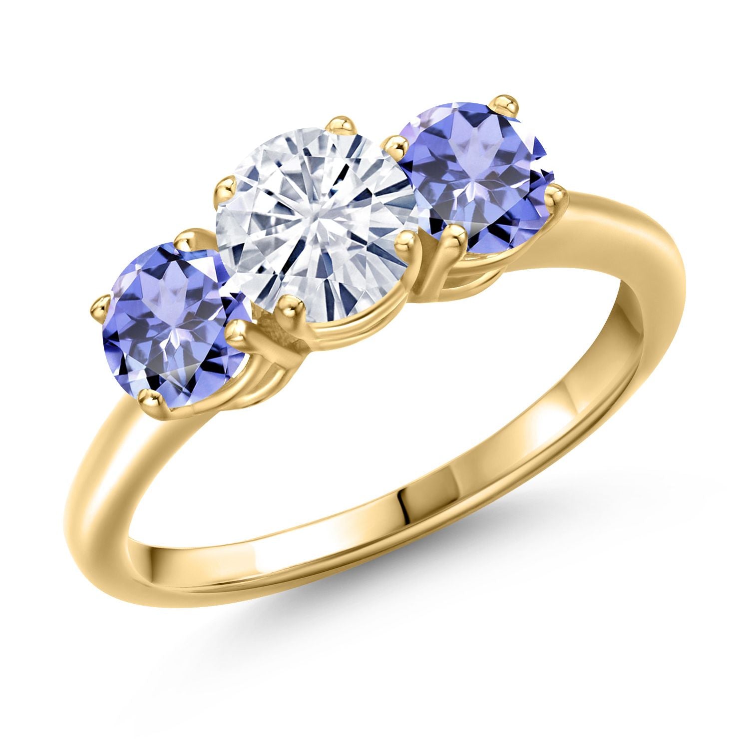 Tanzanite - December_7_Ring in 925 Yellow Gold Plated Silver