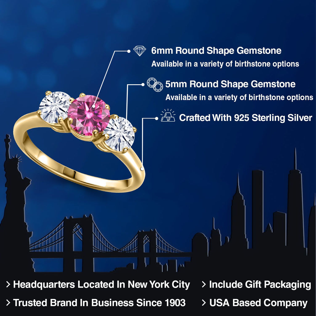 Ring in 925 Yellow Gold Plated Silver