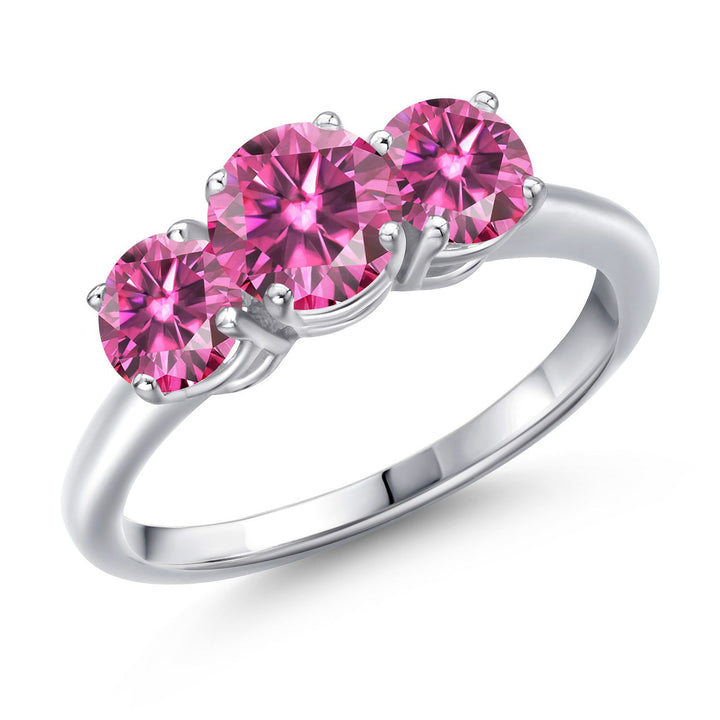 Pink Moissanite - April_6_Ring in 925 Sterling Silver