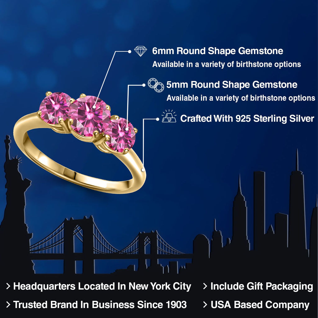 Ring in 925 Yellow Gold Plated Silver
