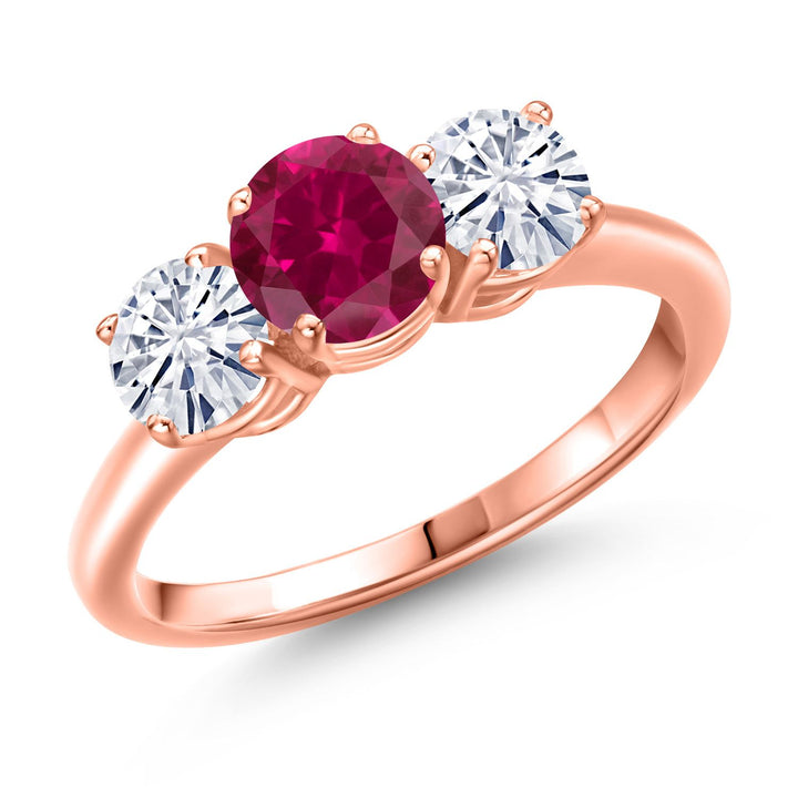 Created Ruby - July_6_Ring in 925 Rose Gold Plated Silver