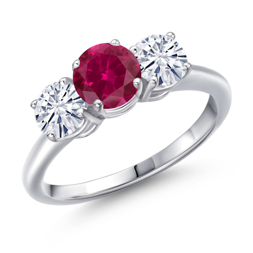 Created Ruby - July_7_Ring in 925 Sterling Silver