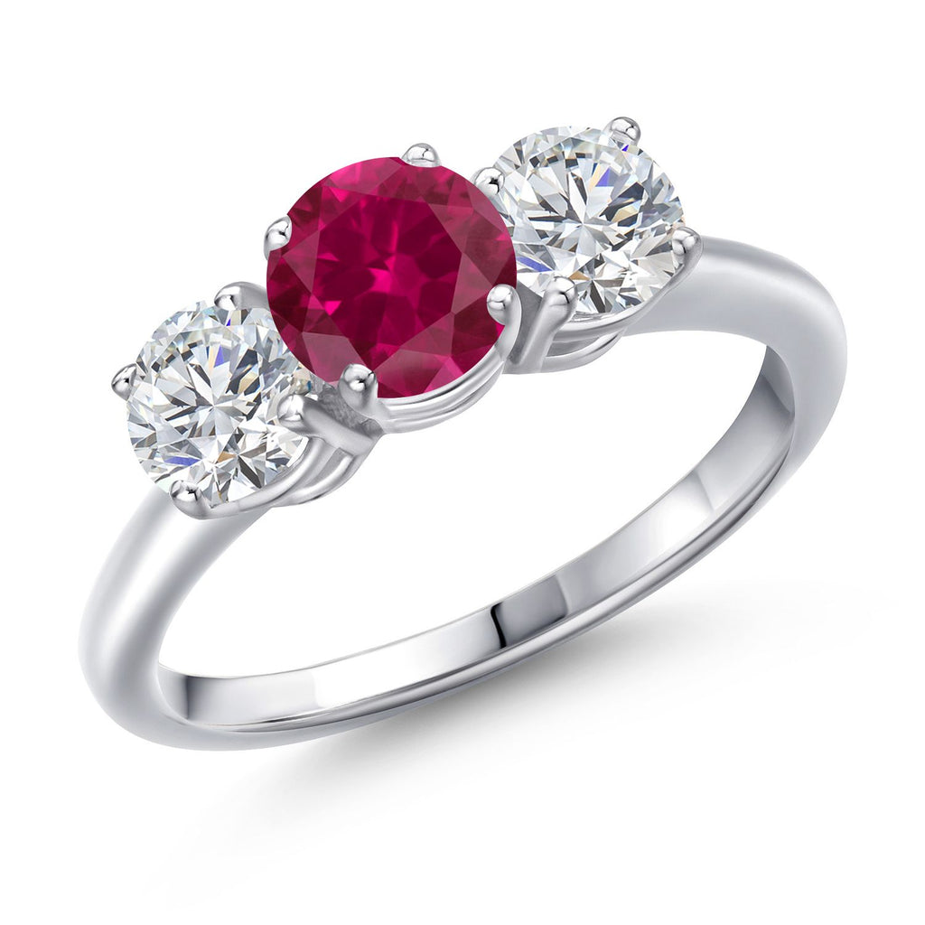 Created Ruby - July_6_Ring in 925 Sterling Silver