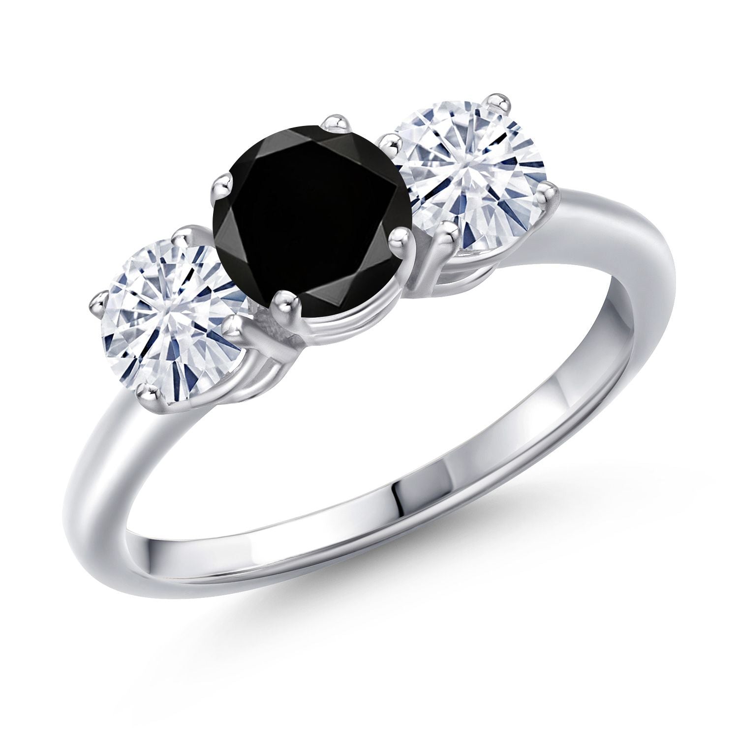 Black Diamond - April_9_Ring in 925 Sterling Silver