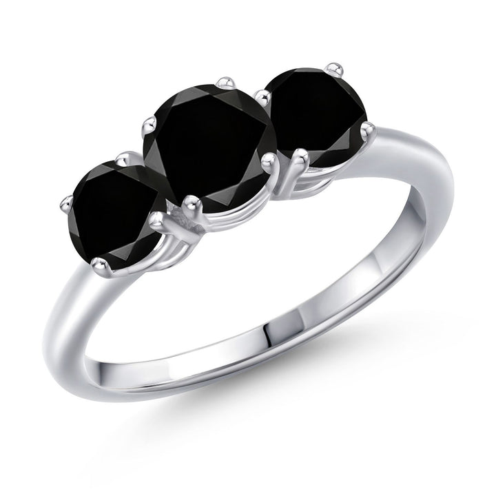 Black Diamond - April_5_Ring in 925 Sterling Silver