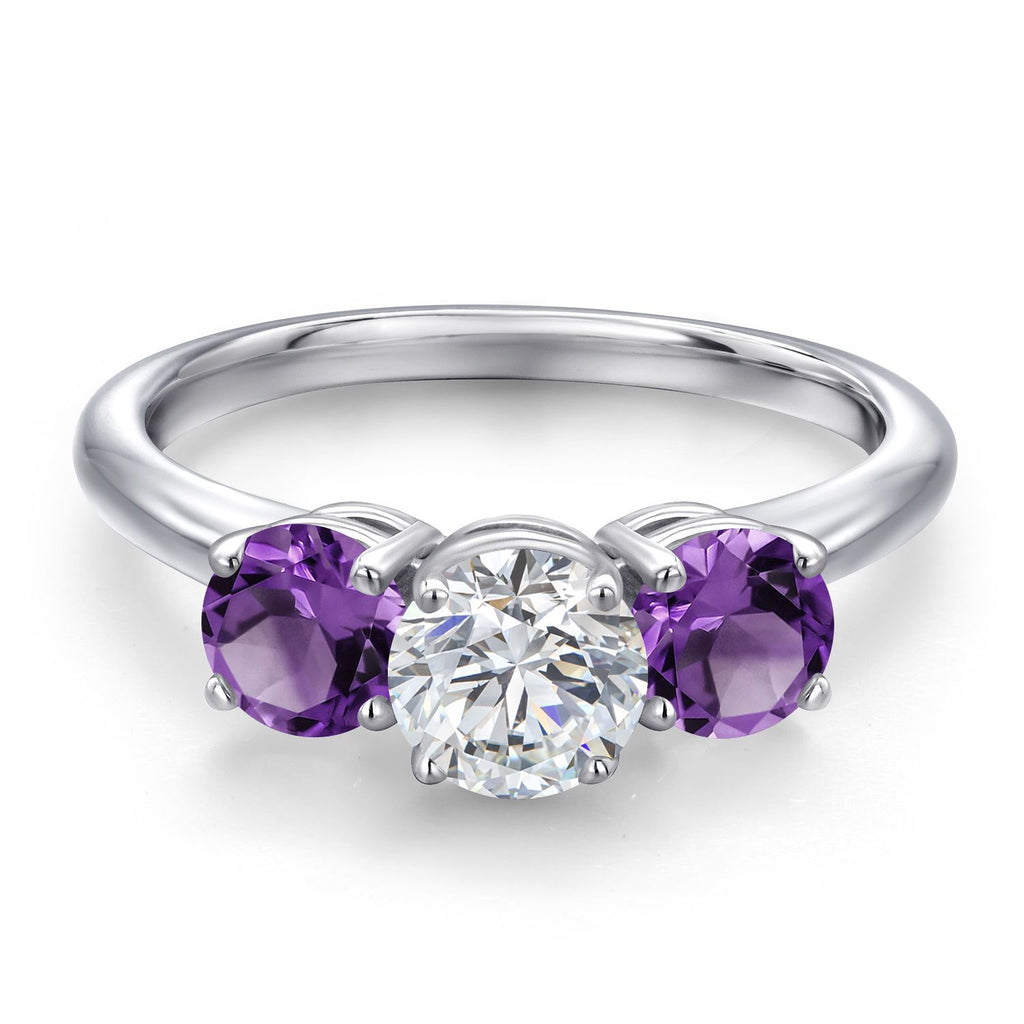 White Lab Grown Diamond - April_5_Ring in 925 Sterling Silver