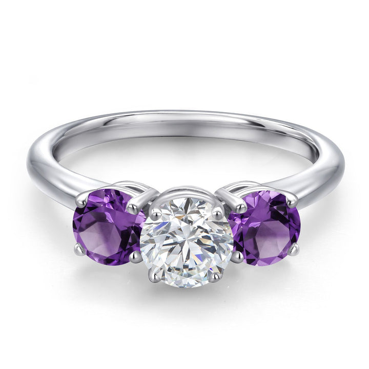 White Lab Grown Diamond - April_5_Ring in 925 Sterling Silver