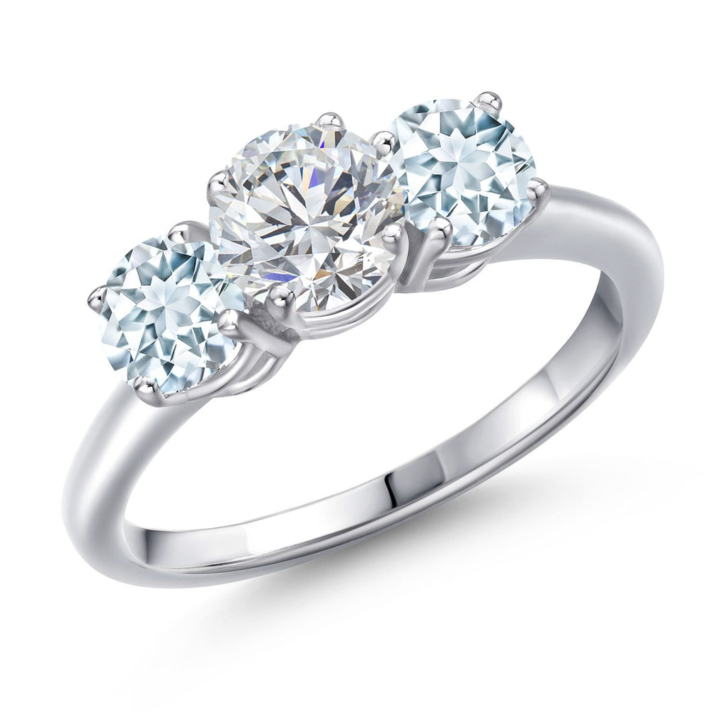 Aquamarine - March_5_Ring in 925 Sterling Silver