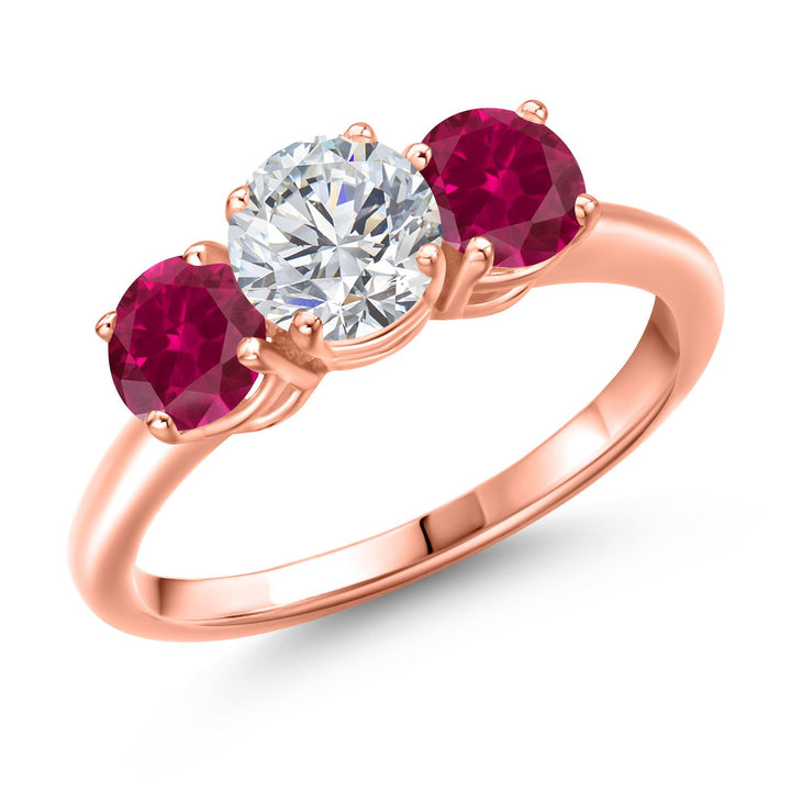 Created Ruby - July_5_Ring in 925 Rose Gold Plated Silver